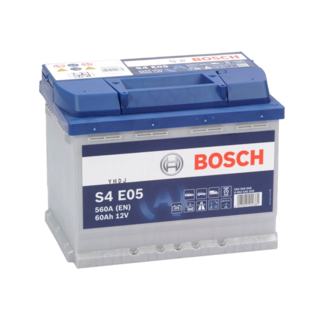 Аккумулятор стартерно-тяговый BOSCH  S4 EFB 60Ah 640A AGM (242x175x190)