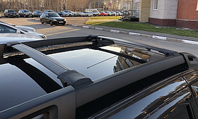 Багажные поперечины "Fico" для рейлингов с просветом Renault Duster 5-дв. Рестайлинг 2015-2019 ЧЕРНЫЕ.