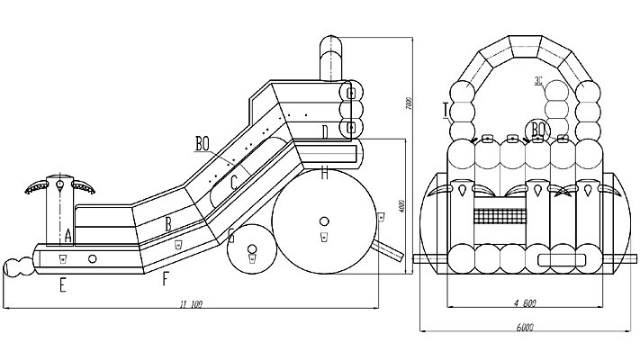 Надувная горка "Лидер"
