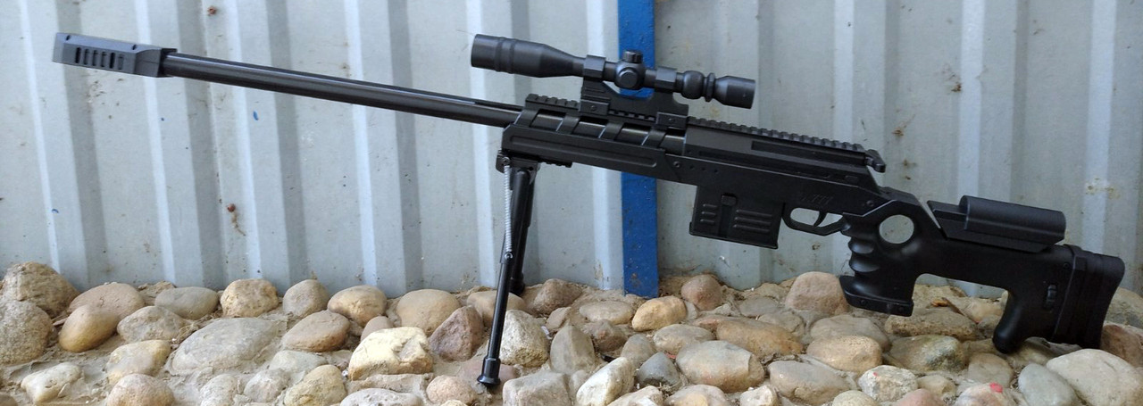 Детская снайперская пневматическая винтовка  777-1 на сошках 118 см