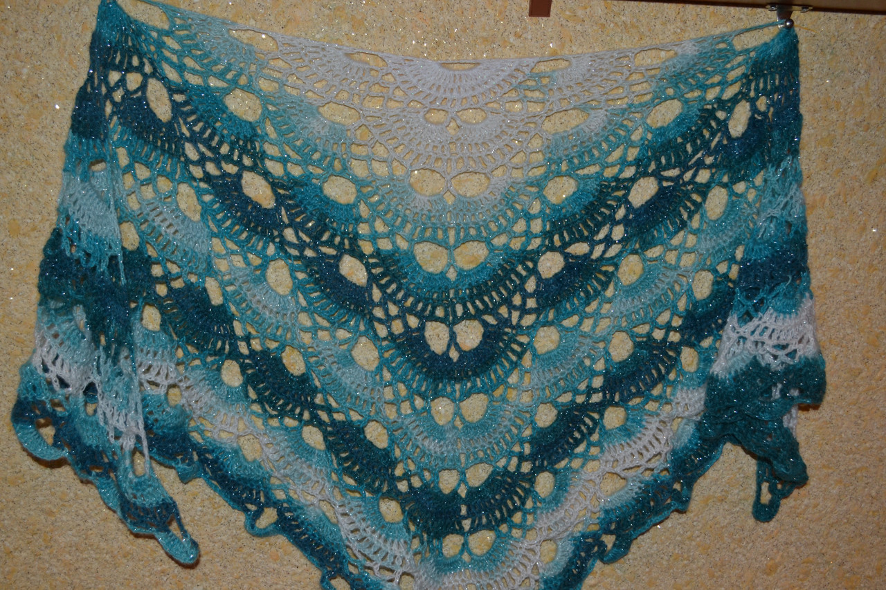 Вязание шали в подарок маме - фото 5 - id-p95516290