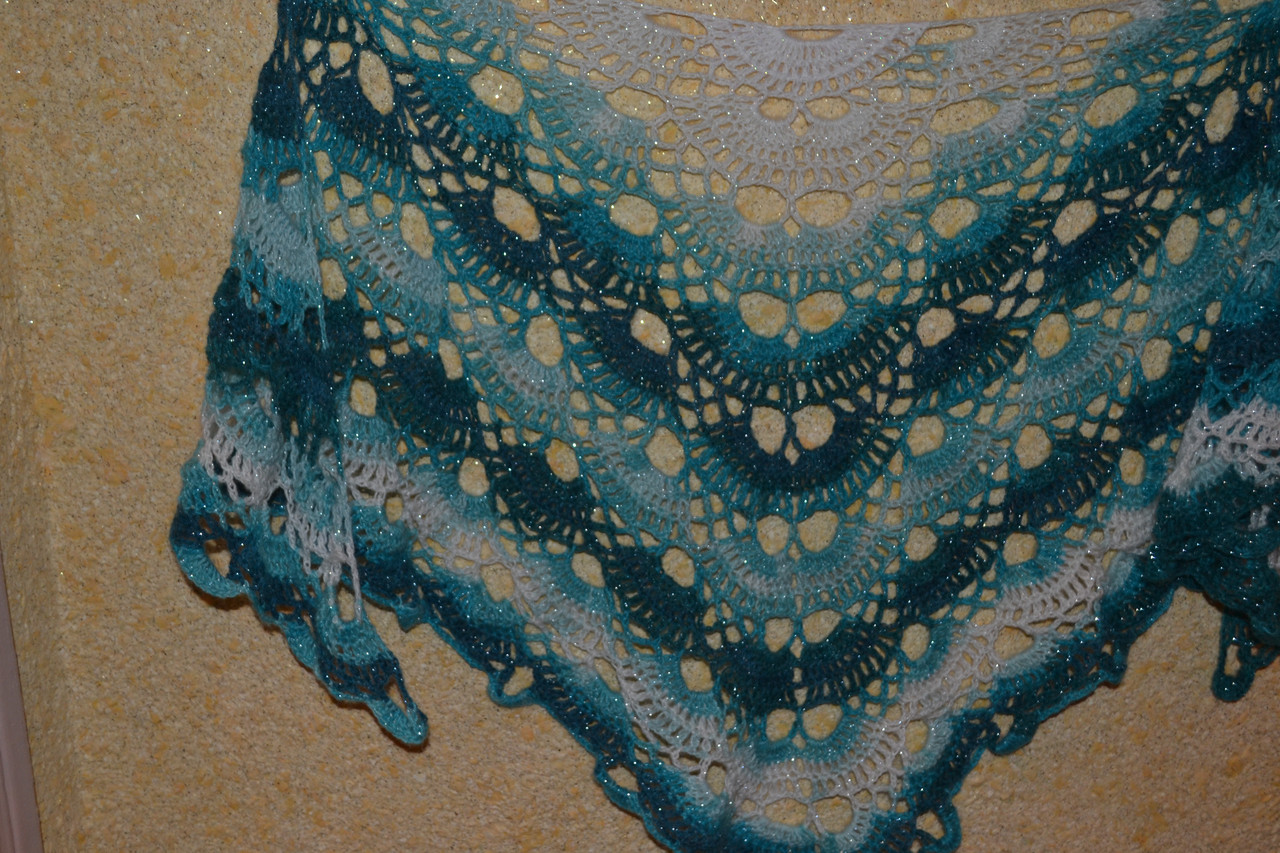 Вязание шали в подарок маме - фото 8 - id-p95516290
