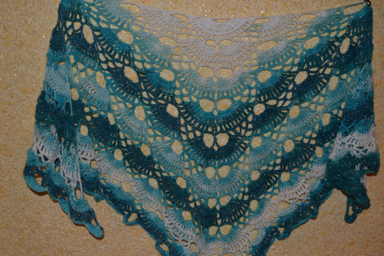 Вязание шали в подарок маме - фото 9 - id-p95516290