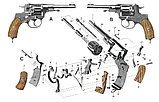 Комплект накладок рукоятки сигнального револьвера Наган-С "Блеф" (МР-313, Р-2)., фото 8