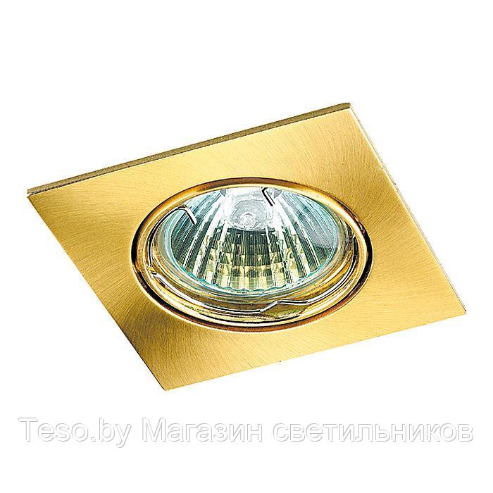 369107 SPOT NT09 143 матовое золото Встраиваемый светильник IP20 GX5.3 50W 12V QUADRO