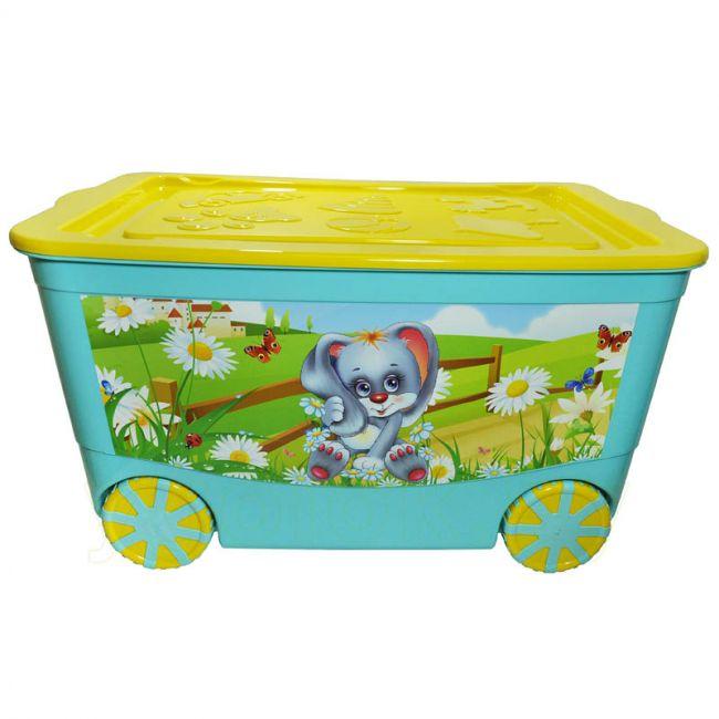 Ящик для хранения игрушек KidsBox на колёсах - фото 1 - id-p114559206