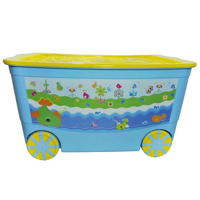 Ящик для хранения игрушек KidsBox на колёсах - фото 2 - id-p114559206