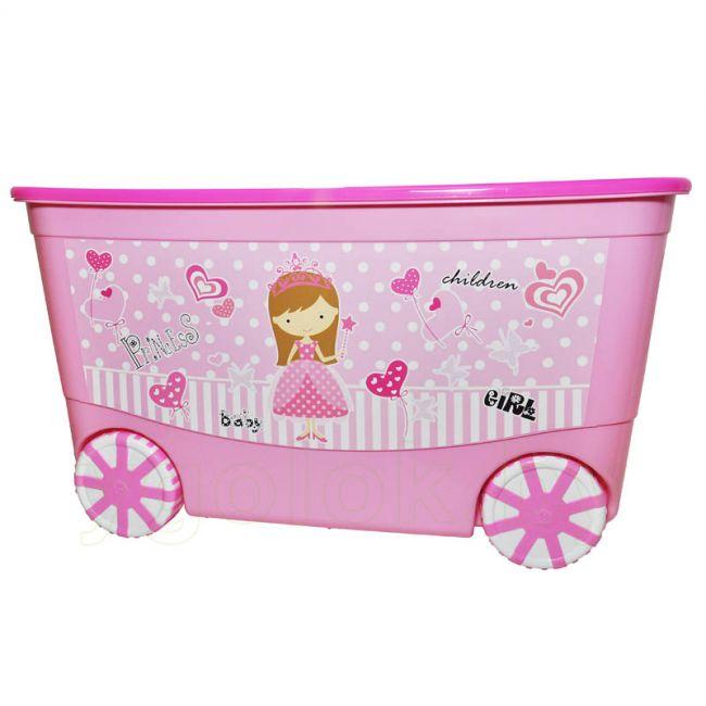 Ящик для хранения игрушек KidsBox на колёсах - фото 3 - id-p114559206