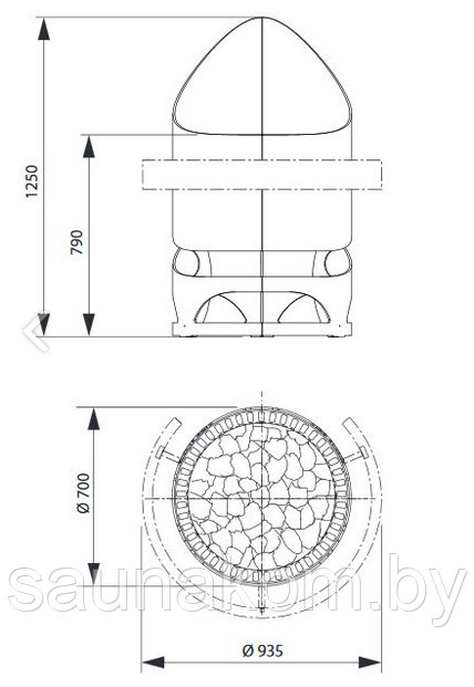 Электрическая печь для сауны EOS Zeus, 20 кВт - фото 2 - id-p115954567