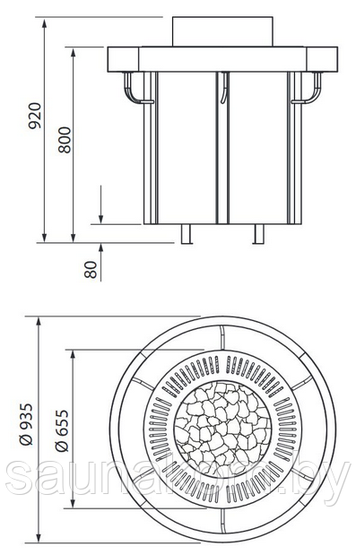 Электрическая печь для сауны EOS Orbit, 18 кВт - фото 2 - id-p115956535