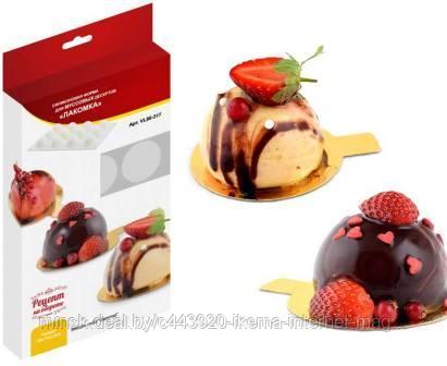 Силиконовая форма для муссовых десертов «Лакомка» 29х14,5х3,2 см. - фото 1 - id-p115967403