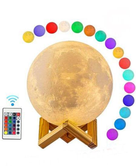 Ночник-светильник ЛУНА (MOON) 16 цветов с пультом управления диаметр 18 см