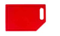 Доска разделочная "Трапеция" большая пластмассовая красная 25х35см MPG5712