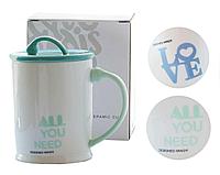 Кружка с крышкой MUG-213 350мл 8,7х10,5см