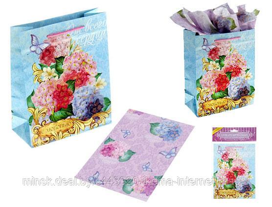 Набор для упаковки подарка"Восхитительные цветы", 18 х23 см 865749 ароматиз.