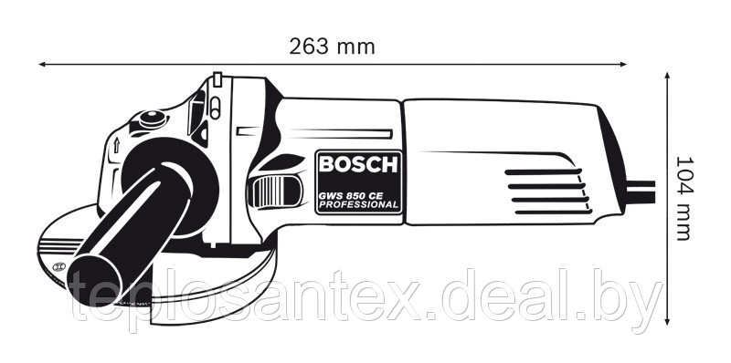 Шлифмашина (болгарка) угловая BOSCH GWS 850 CE Professional (850Вт, 125мм) в Гомеле - фото 4 - id-p4668484