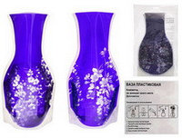 Ваза пластиковая складная "Цветы", цвет фиолетовый 817075