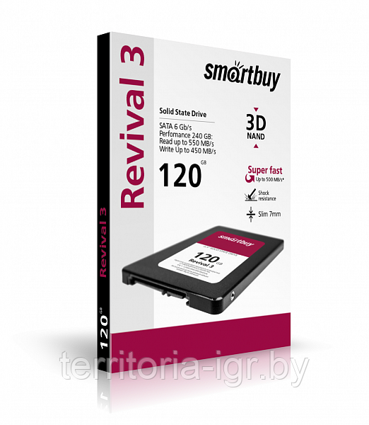 SSD Внутренний жесткий диск 2.5 SB120GB-RVVL3-25SAT3 SATA 3.0 120 Гб Smartbuy