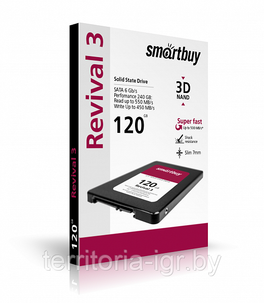 SSD Внутренний жесткий диск 2.5 SB120GB-RVVL3-25SAT3 SATA 3.0 120 Гб Smartbuy - фото 1 - id-p115974120