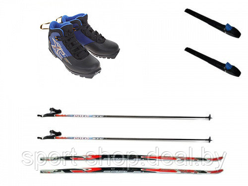 Комплект лыжный с креплением NNN, палками и ботинками Level, комплект лыжный, лыжи, лыжи комплект