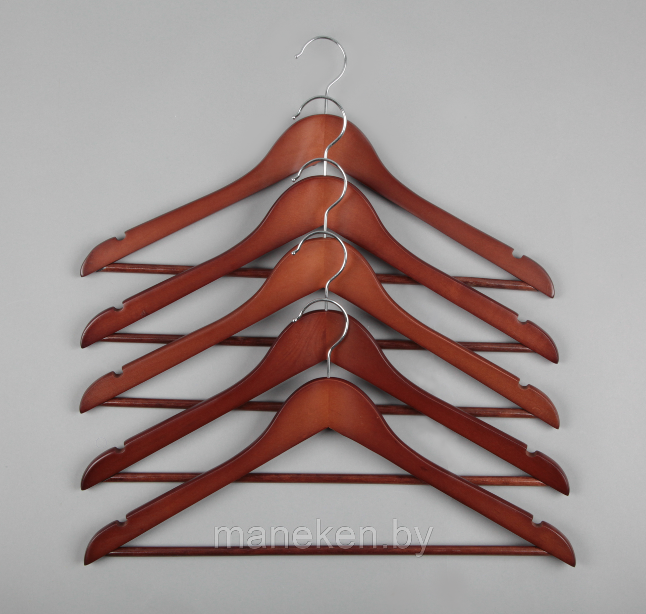 Вешалка(плечики) для одежды деревянная C30N(красн) - фото 3 - id-p115976854