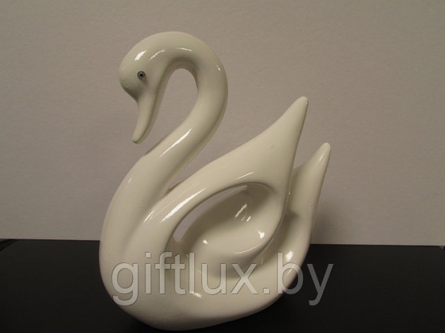 Лебедь №2 сувенир,гипс, 27 см Белый, фото 2