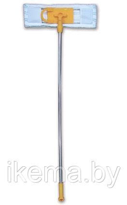 Швабра Флеттер с рычажком "Умничка" м/фибра махровая, ручка нерж.110 см (30) KF-P013