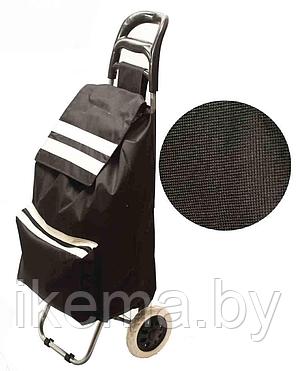 Хозяйственная сумка-тележка, Сумка 55*33*20 cм, Каркас 95*33*20 см., цвет №1 черный (1301-D), фото 2