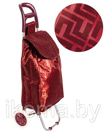 Хозяйственная сумка-тележка 95*33*20 см., цвет №2 бордовый (1301-Т), фото 2