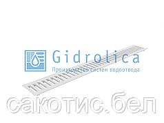 Решетка водоприемная Gidrolica Standart РВ-10.13,6.100 - штампованная стальн. оцинк. с отверст. для крепл. А15