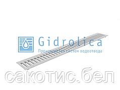 Решетка водоприемная Gidrolica Standart РВ -10.13,6.100 - штампованная стальная нержавеющая, кл. А15