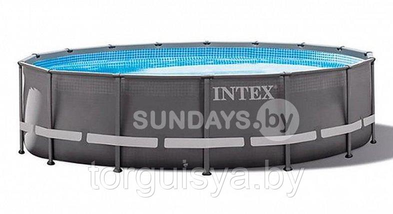 Каркасный бассейн Intex ULTRA XTR™ FRAME 549х132см +фильтр-насос 7900 л.ч, лестница, тент, подложка, фото 2