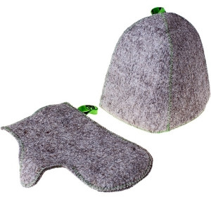Комплект банный шапка рукавица - фото 1 - id-p6860935