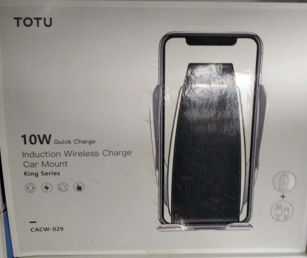 Автомобильный держатель для телефона в дефлектор с беспроводной быстрой зарядкой TOTU King series CACW-029 - фото 2 - id-p116011305