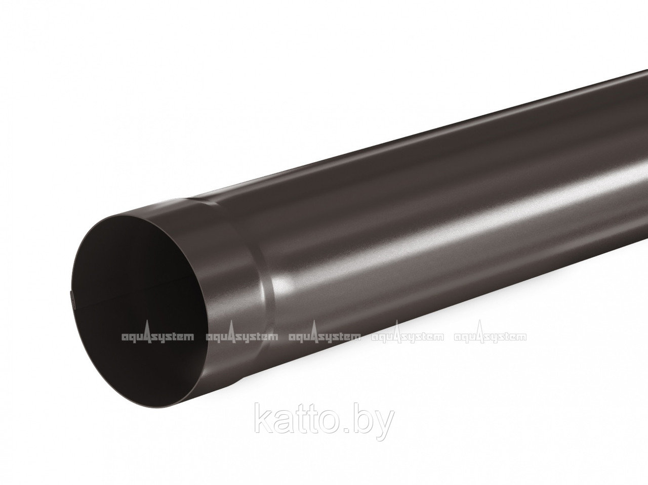 Труба водосточная соединительная 1,0м диаметр 90мм, глянцевый. RR32 (Тёмно-коричневый) - фото 1 - id-p116011351