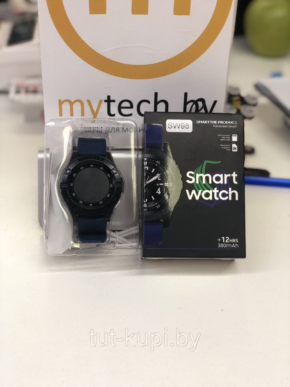 Умные часы Smart Watch blue SW98 + sim - фото 3 - id-p116014277
