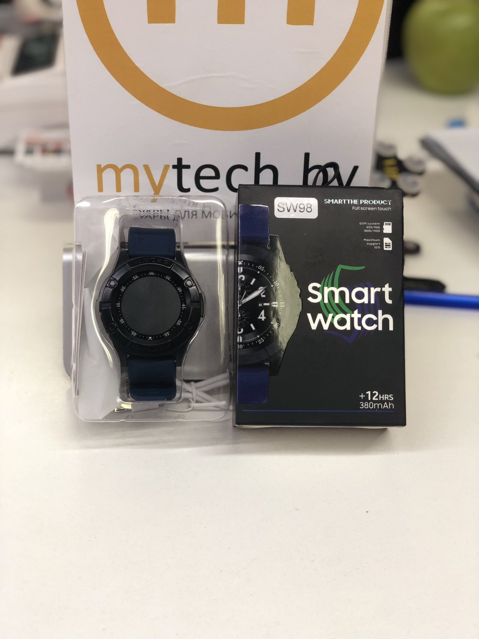 Умные часы Smart Watch blue SW98 + сим - фото 2 - id-p116014323