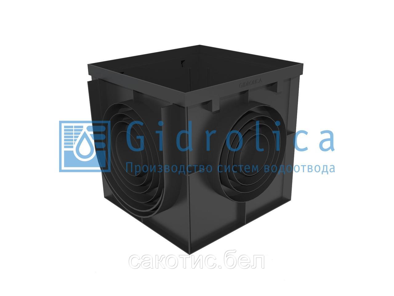 Дождеприемник Gidrolica Point ДП-40.40 - пластиковый с пластиковой решеткой - фото 1 - id-p116078461