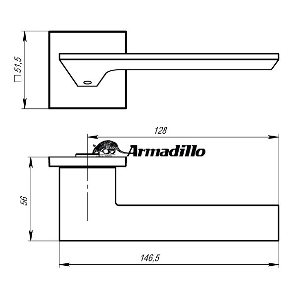 Дверная ручка ARMADILLO MIRAGE USS BPVD-77 (вороненый никель) - фото 3 - id-p116080882