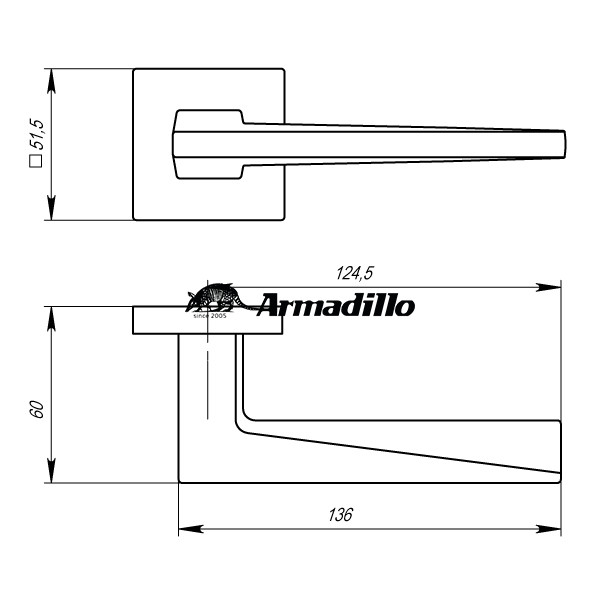 Дверная ручка ARMADILLO MORI USS AB-7 (бронза). - фото 3 - id-p116080918