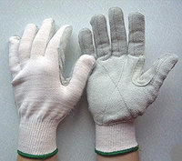 Перчатки рабочие трикотажные/спилковые "Комфорт"