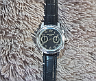 Часы мужские Patek Philippe (реплика) Цвет часов: серебро Цвет ремешка: черный, фото 5