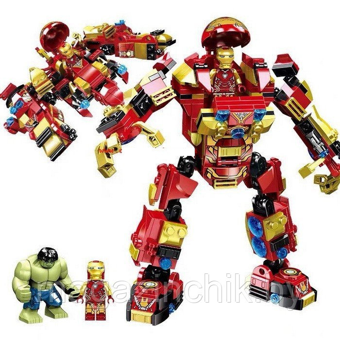 Конструктор Бой с Железным Человеком 2 в 1, PRCK 64051, аналог Лего Мстители - фото 5 - id-p116090104