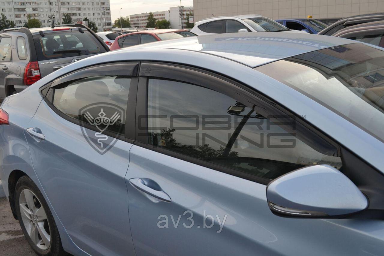 Ветровики Hyundai Elantra 5 седан 2011/ Хендай Элантра (Cobra Tuning) - фото 2 - id-p60447429