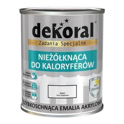 Эмаль для радиаторов снежнобелая 0,75 л. DEKORAL, фото 2