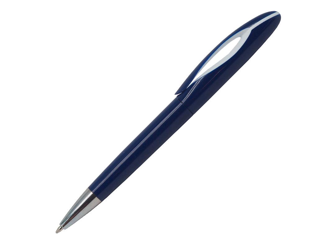 Ручка шариковая, пластик, темно синий/белый
