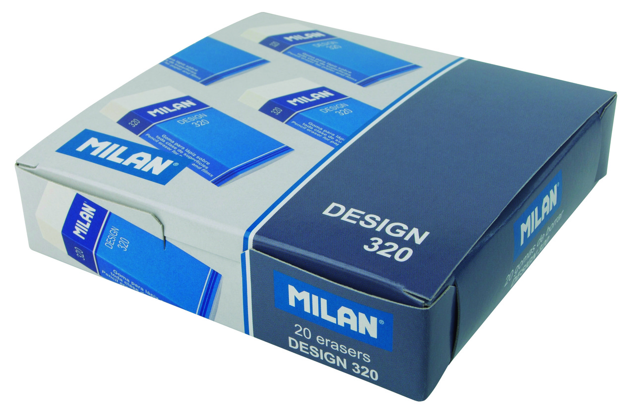 Ластик Milan "Design 320", прямоугольный, ПВХ, картонный держатель, 61*23*12мм, CPM320(работаем с юр лицами и - фото 2 - id-p113244952