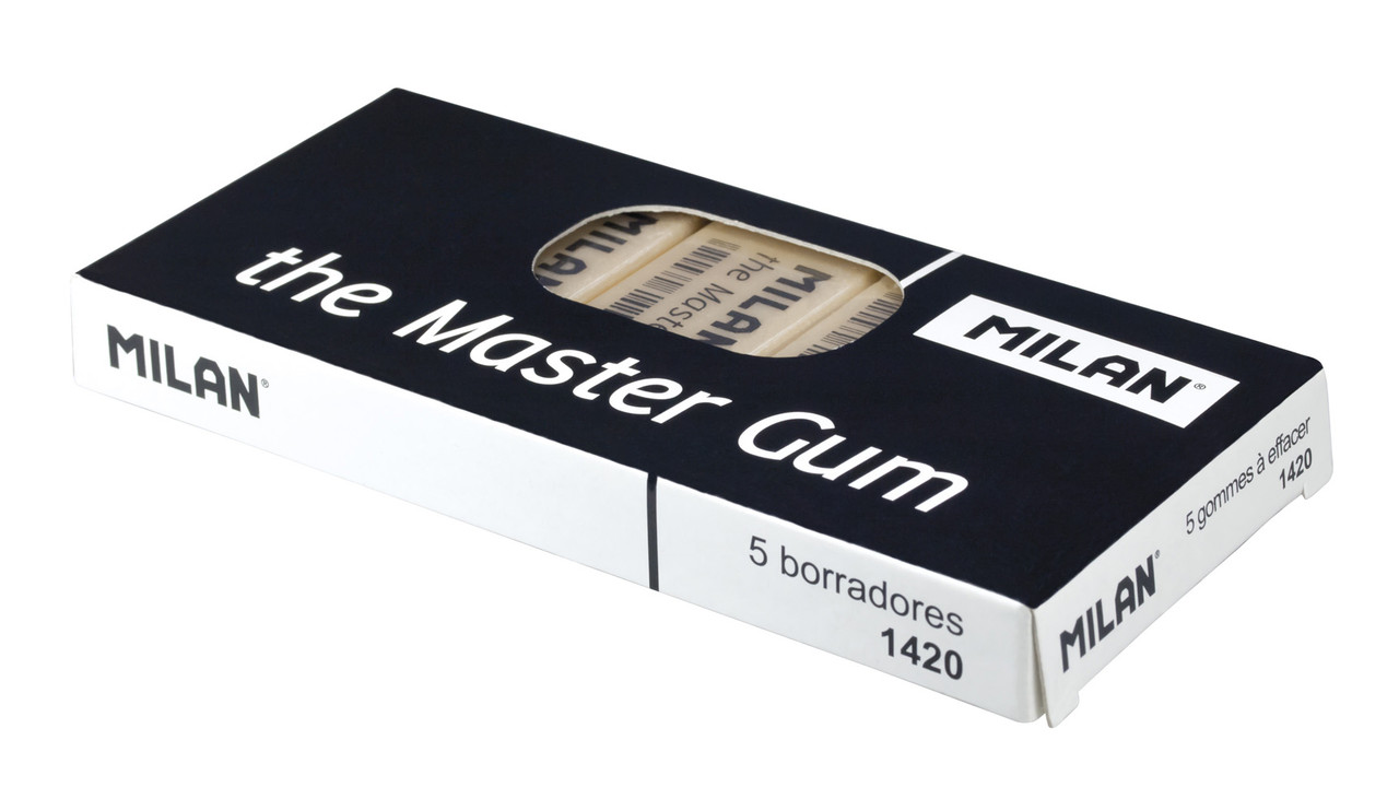 Ластик для художественных работ Milan "Master Gum 1420", прямоугольный, синтетический каучук, 55*23*13мм, - фото 2 - id-p113244954