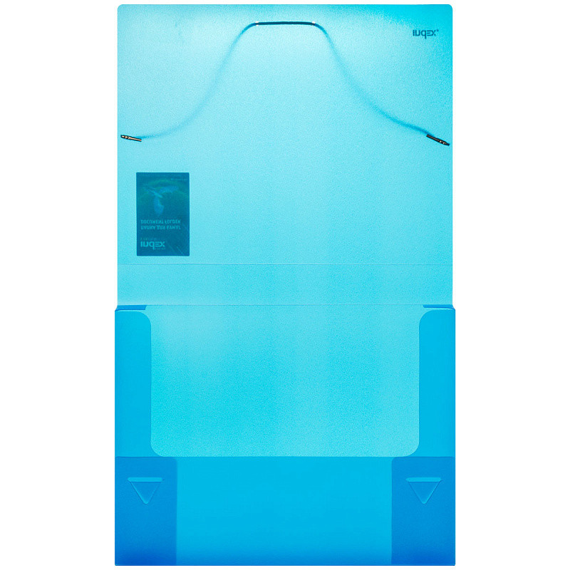 Папка на резинках COLOURPLAY Light, ф.A4, 0,6 мм, корешок 40мм, прозрачная, синяя, арт. ICLF444/BU(работаем с - фото 2 - id-p113248012