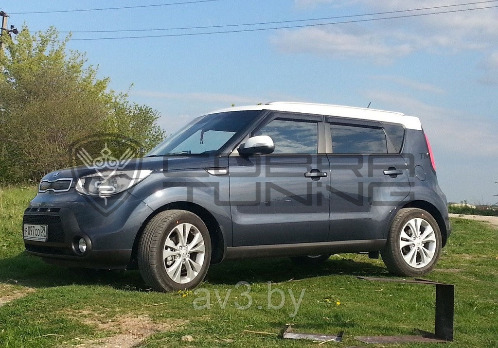 Ветровики Kia Soul 2 2013/ Киа Соул (Cobra Tuning) - фото 2 - id-p60447613